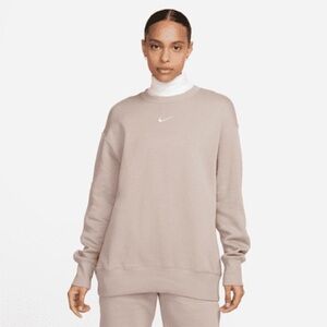 Nike Women's Tan Crew Neck Sweatshirt